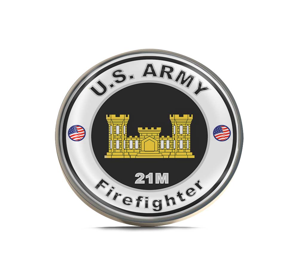 U.S. Army MOS 12M Firefighter Limited Edition Lapel Pin Exclusive Metal Brooch Badge Accessories For Backpack, Clothes, Hats | Cute Gifts and Collectibles