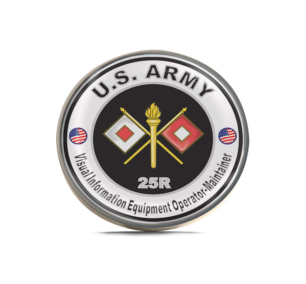 U.S. Army MOS 25R Visual Equipment Operator/Maintainer Limited Edition Lapel Pin Exclusive Metal Brooch Badge Accessories For Backpack, Clothes, Hats | Cute Gifts and Collectibles