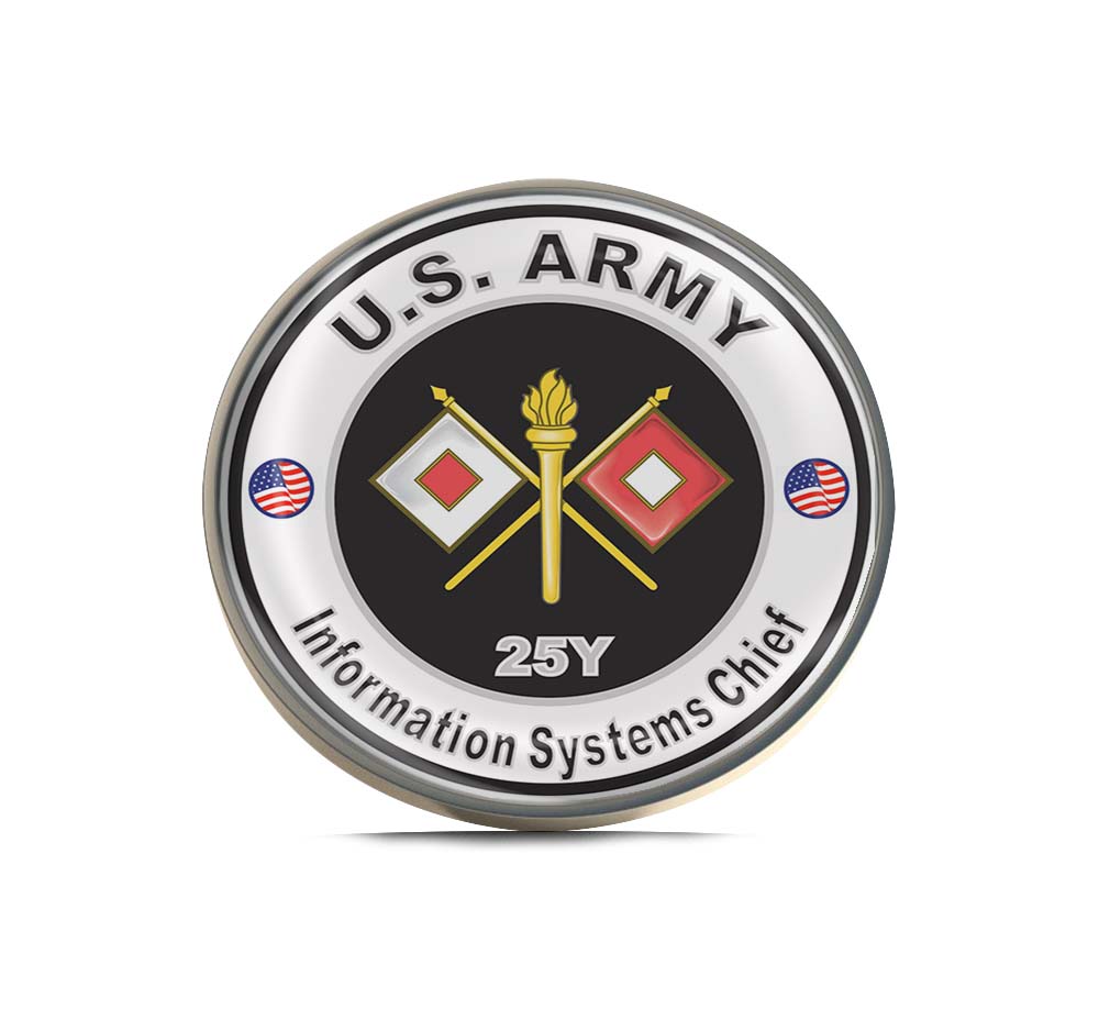 U.S. Army MOS 25Y Information Systems Chief Limited Edition Lapel Pin Exclusive Metal Brooch Badge Accessories For Backpack, Clothes, Hats | Cute Gifts and Collectibles
