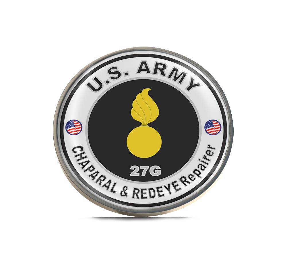 U.S. Army MOS 27G CHAPARAL and REDEYE Repairer Limited Edition Lapel Pin Exclusive Metal Brooch Badge Accessories For Backpack, Clothes, Hats | Cute Gifts and Collectibles