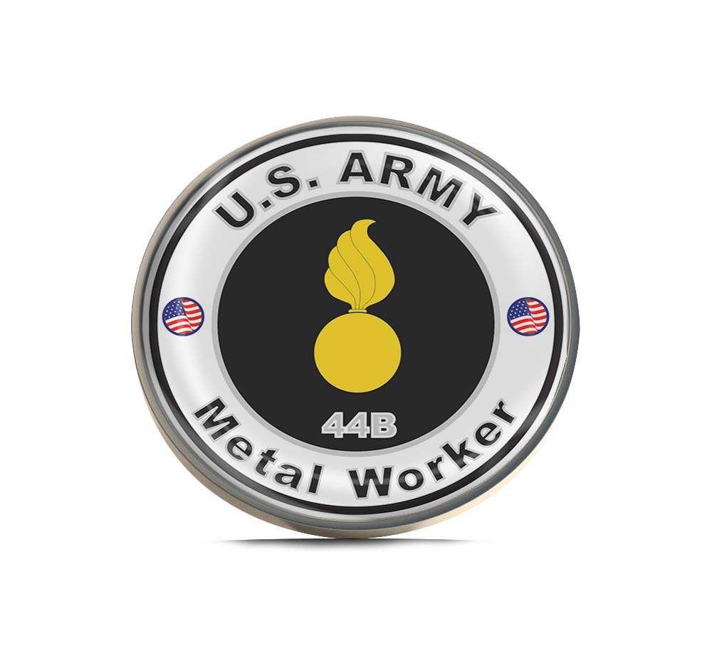 U.S. Army MOS 44B Metal Worker Limited Edition Lapel Pin Exclusive Metal Brooch Badge Accessories For Backpack, Clothes, Hats | Cute Gifts and Collectibles
