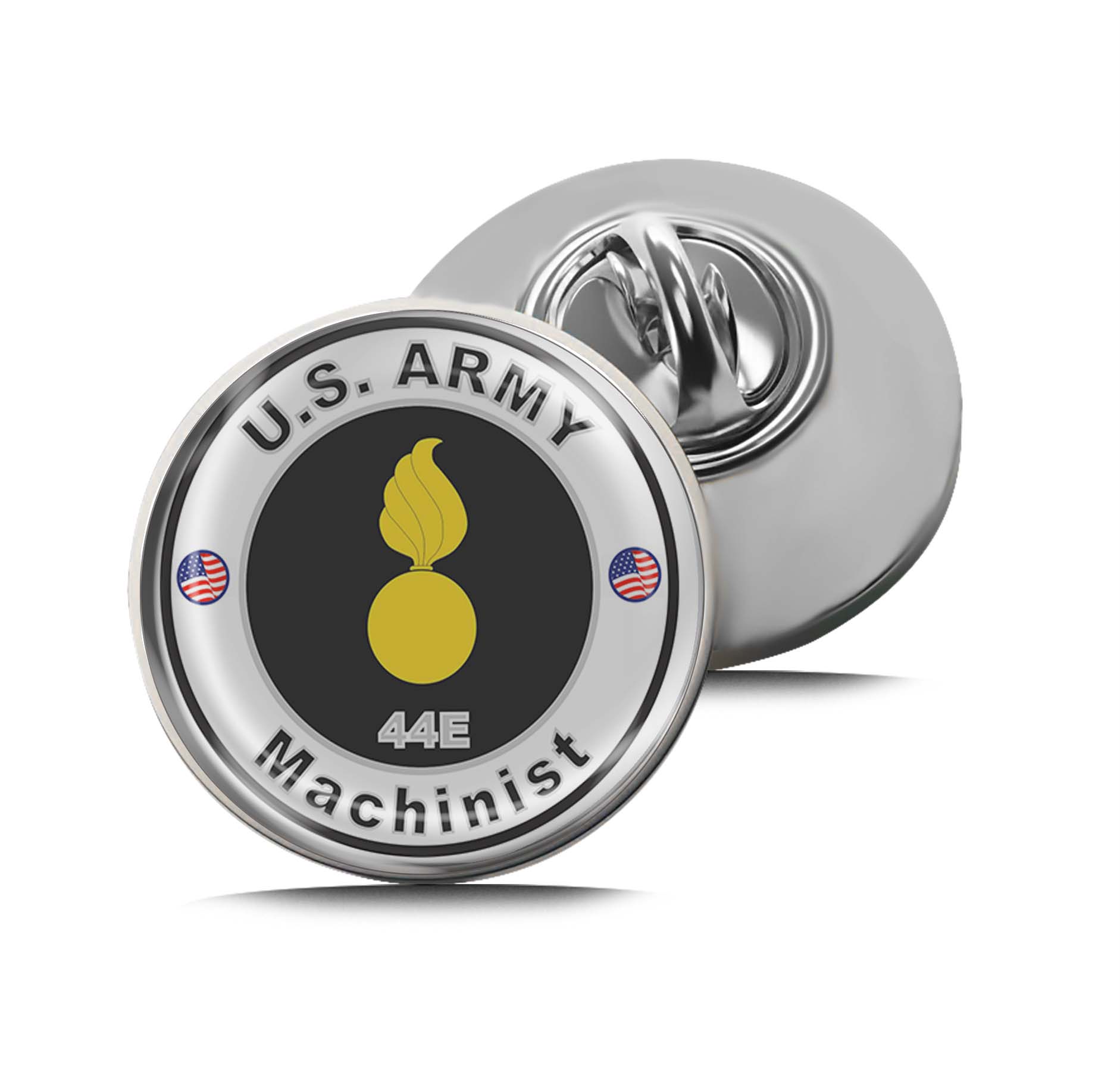U.S. Army MOS 44E Machinist Limited Edition Lapel Pin Exclusive Metal Brooch Badge Accessories For Backpack, Clothes, Hats | Cute Gifts and Collectibles