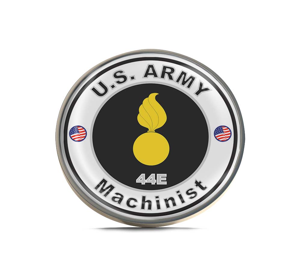 U.S. Army MOS 44E Machinist Limited Edition Lapel Pin Exclusive Metal Brooch Badge Accessories For Backpack, Clothes, Hats | Cute Gifts and Collectibles