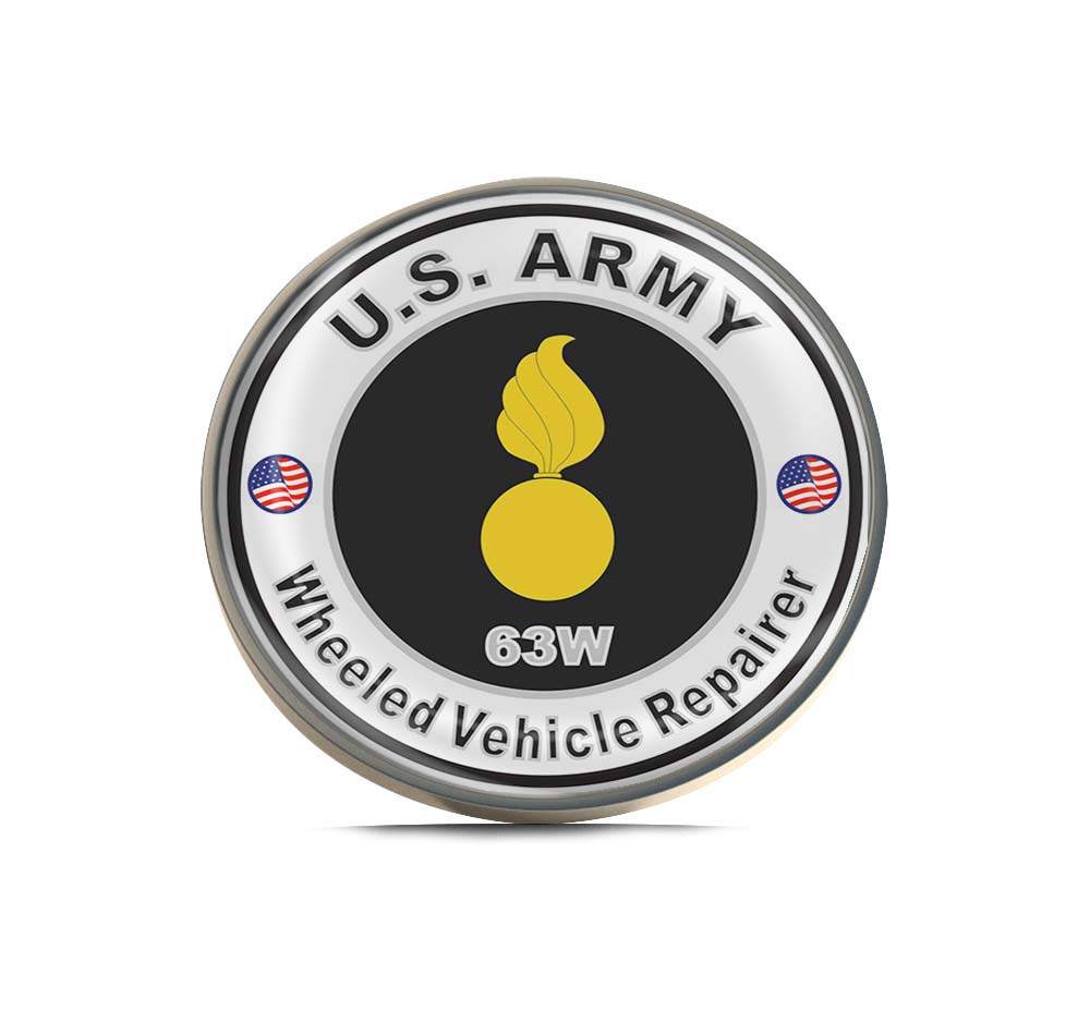 U.S. Army MOS 63W Wheeled Vehicle Repairer Limited Edition Lapel Pin Exclusive Metal Brooch Badge Accessories For Backpack, Clothes, Hats | Cute Gifts and Collectibles