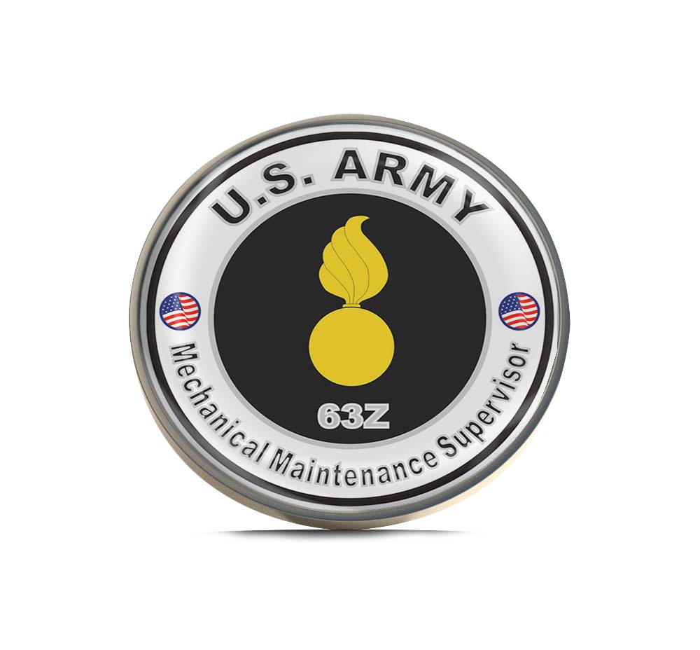 U.S. Army MOS 63Z Mechanical Maintenance Supervisor Limited Edition Lapel Pin Exclusive Metal Brooch Badge Accessories For Backpack, Clothes, Hats | Cute Gifts and Collectibles
