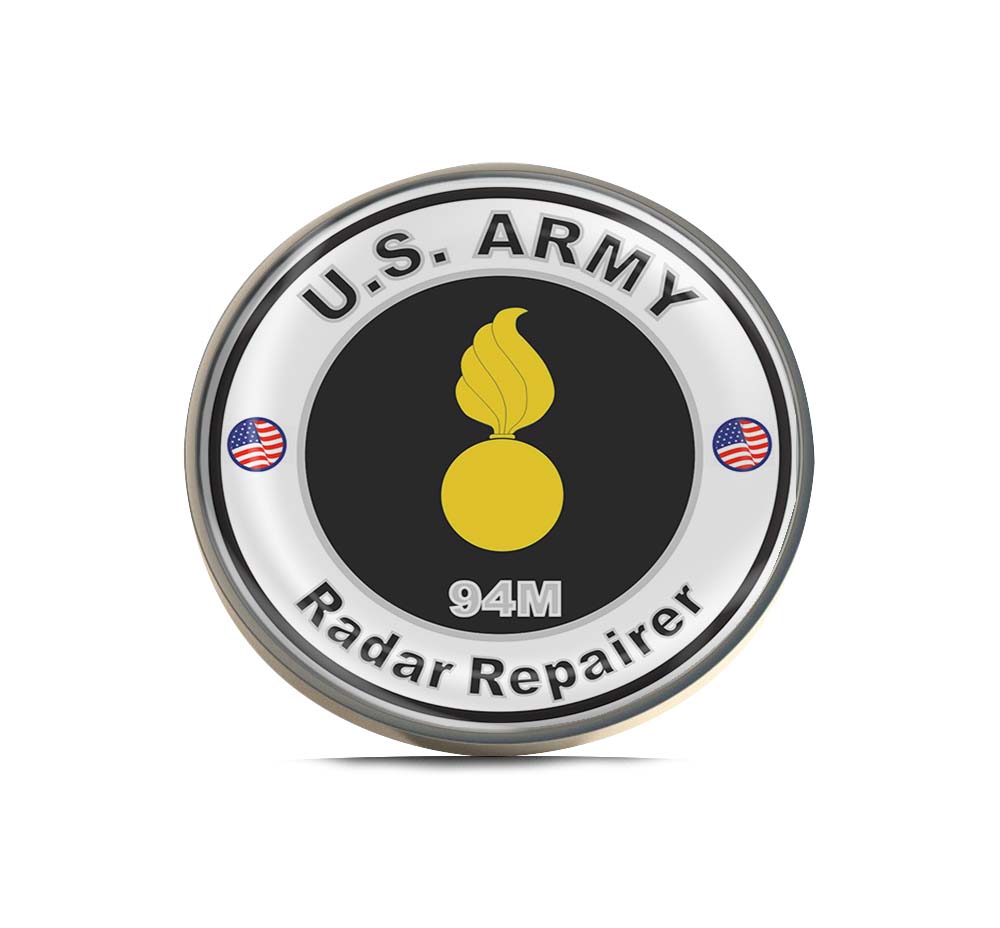 U.S. Army MOS 94M Radar Repairer Limited Edition Lapel Pin Exclusive Metal Brooch Badge Accessories For Backpack, Clothes, Hats | Cute Gifts and Collectibles