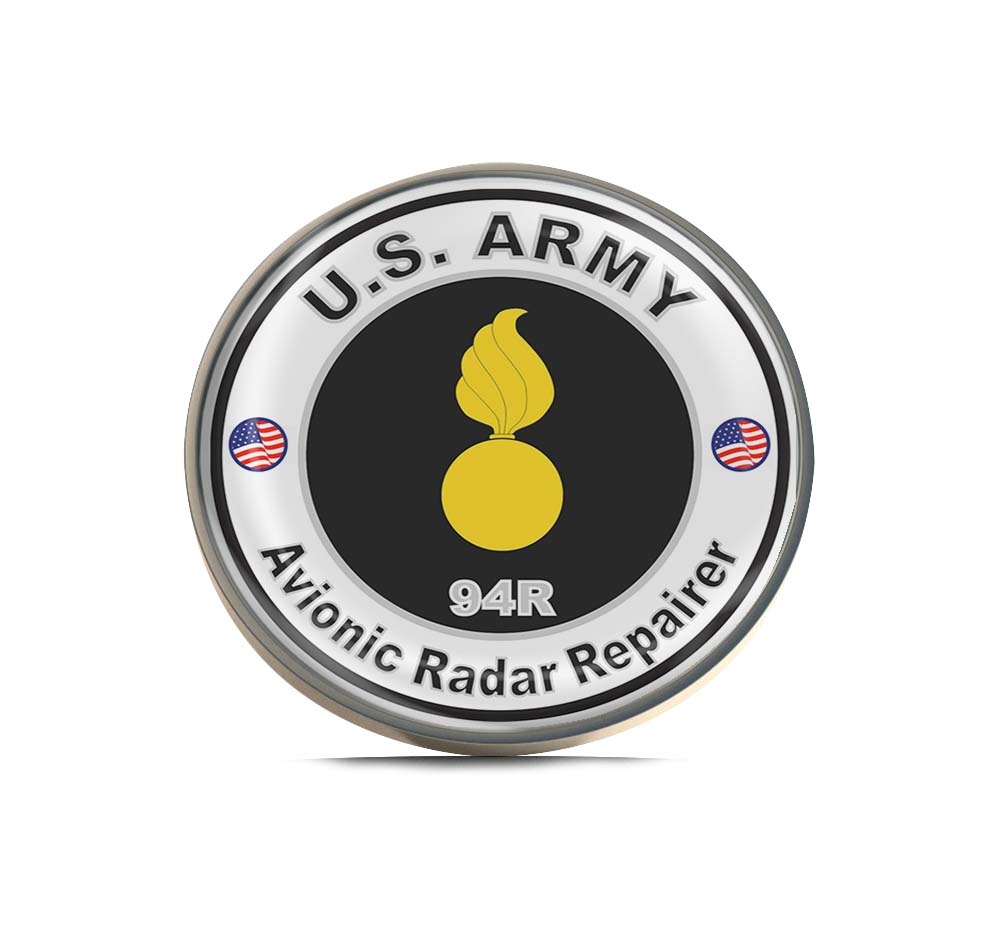 U.S. Army MOS 94R Avionic Radar Repairer Limited Edition Lapel Pin Exclusive Metal Brooch Badge Accessories For Backpack, Clothes, Hats | Cute Gifts and Collectibles