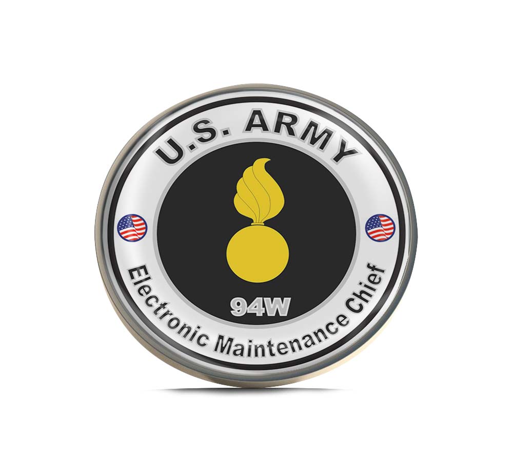U.S. Army MOS 94W Electronic Maintenance Chief Limited Edition Lapel Pin Exclusive Metal Brooch Badge Accessories For Backpack, Clothes, Hats | Cute Gifts and Collectibles