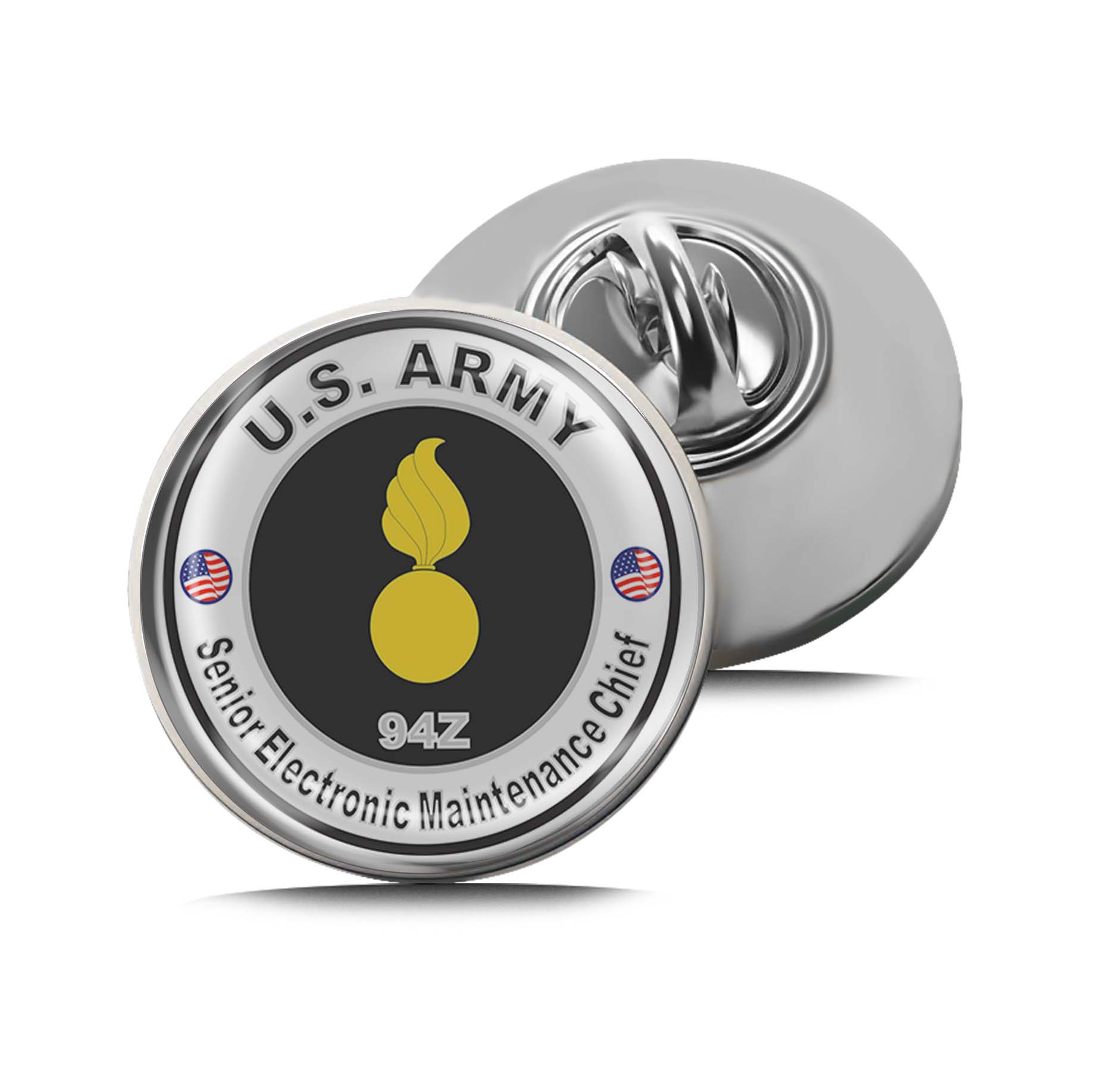 U.S. Army MOS 94Z Senior Electronic Maintenance Chief Limited Edition Lapel Pin Exclusive Metal Brooch Badge Accessories For Backpack, Clothes, Hats | Cute Gifts and Collectibles