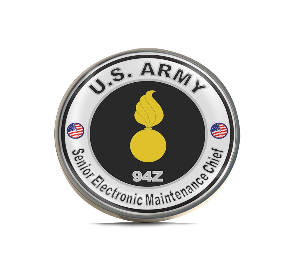 U.S. Army MOS 94Z Senior Electronic Maintenance Chief Limited Edition Lapel Pin Exclusive Metal Brooch Badge Accessories For Backpack, Clothes, Hats | Cute Gifts and Collectibles
