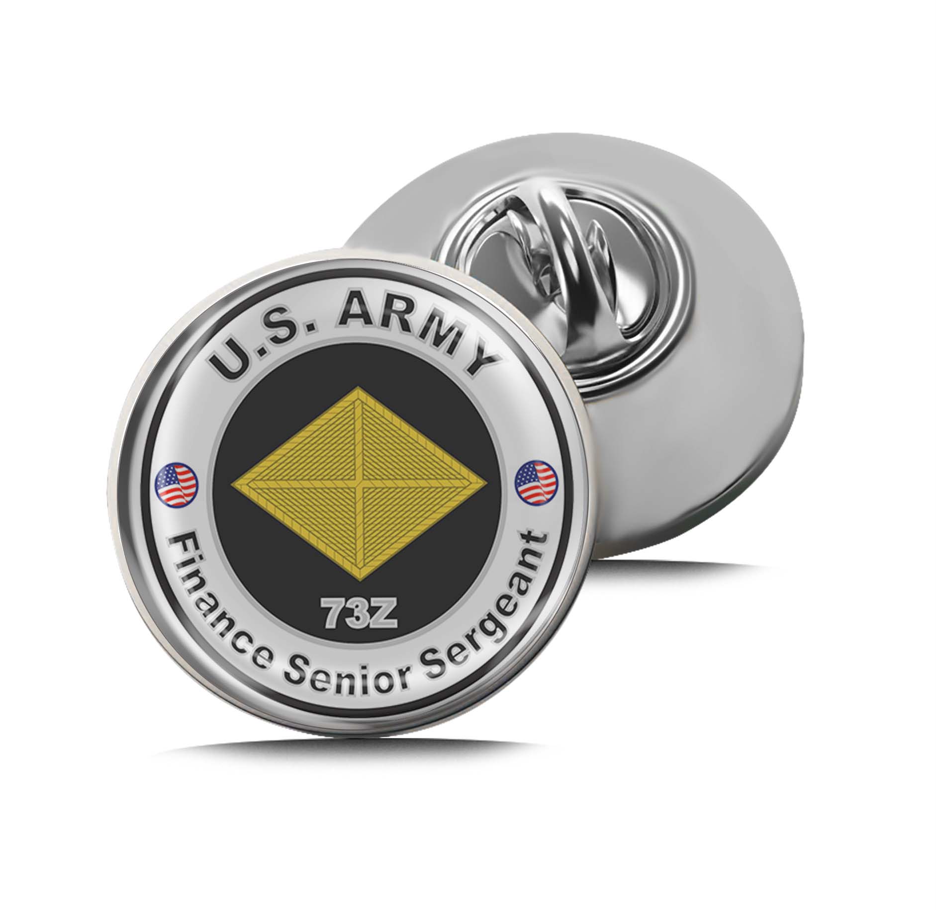 U.S. Army MOS 73Z Finance Senior Sergeant Limited Edition Lapel Pin Exclusive Metal Brooch Badge Accessories For Backpack, Clothes, Hats | Cute Gifts and Collectibles