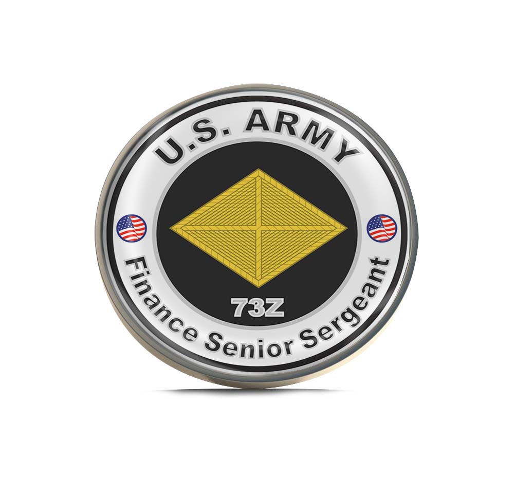 U.S. Army MOS 73Z Finance Senior Sergeant Limited Edition Lapel Pin Exclusive Metal Brooch Badge Accessories For Backpack, Clothes, Hats | Cute Gifts and Collectibles