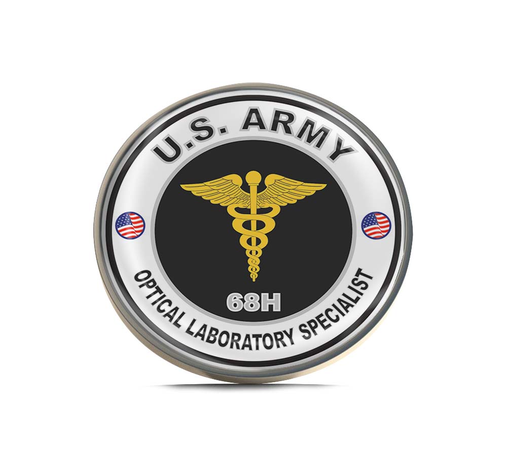 U.S. Army MOS 68H Optical Laboratory Specialist Limited Edition Lapel Pin Exclusive Metal Brooch Badge Accessories For Backpack, Clothes, Hats | Cute Gifts and Collectibles