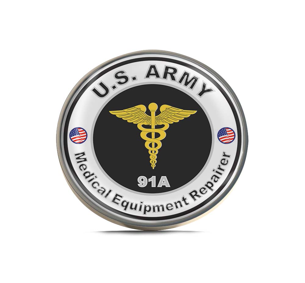 U.S. Army MOS 91A Medical Equipment Repairer Limited Edition Lapel Pin Exclusive Metal Brooch Badge Accessories For Backpack, Clothes, Hats | Cute Gifts and Collectibles