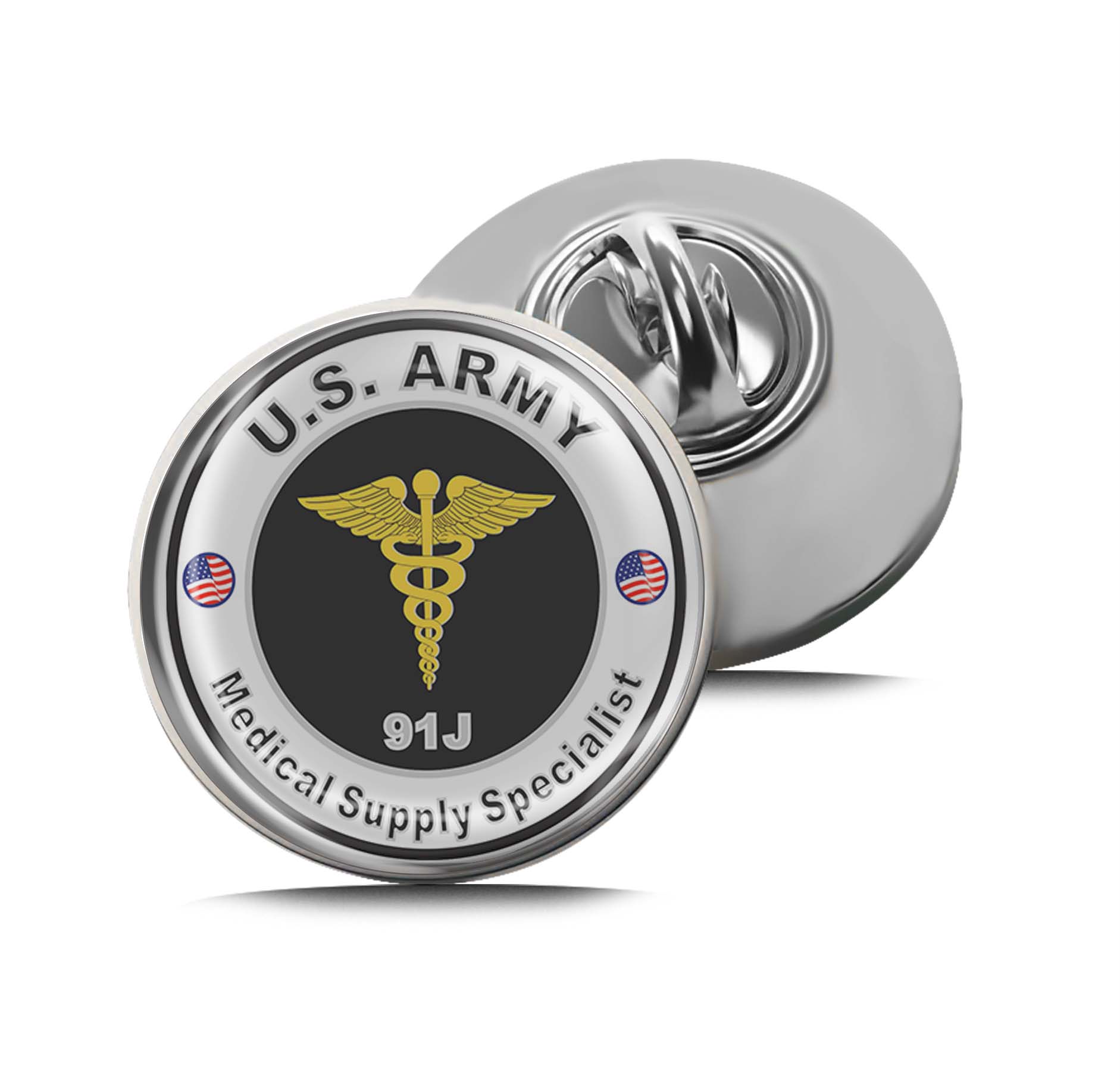 U.S. Army MOS 91J Medical Supply Specialist Limited Edition Lapel Pin Exclusive Metal Brooch Badge Accessories For Backpack, Clothes, Hats | Cute Gifts and Collectibles