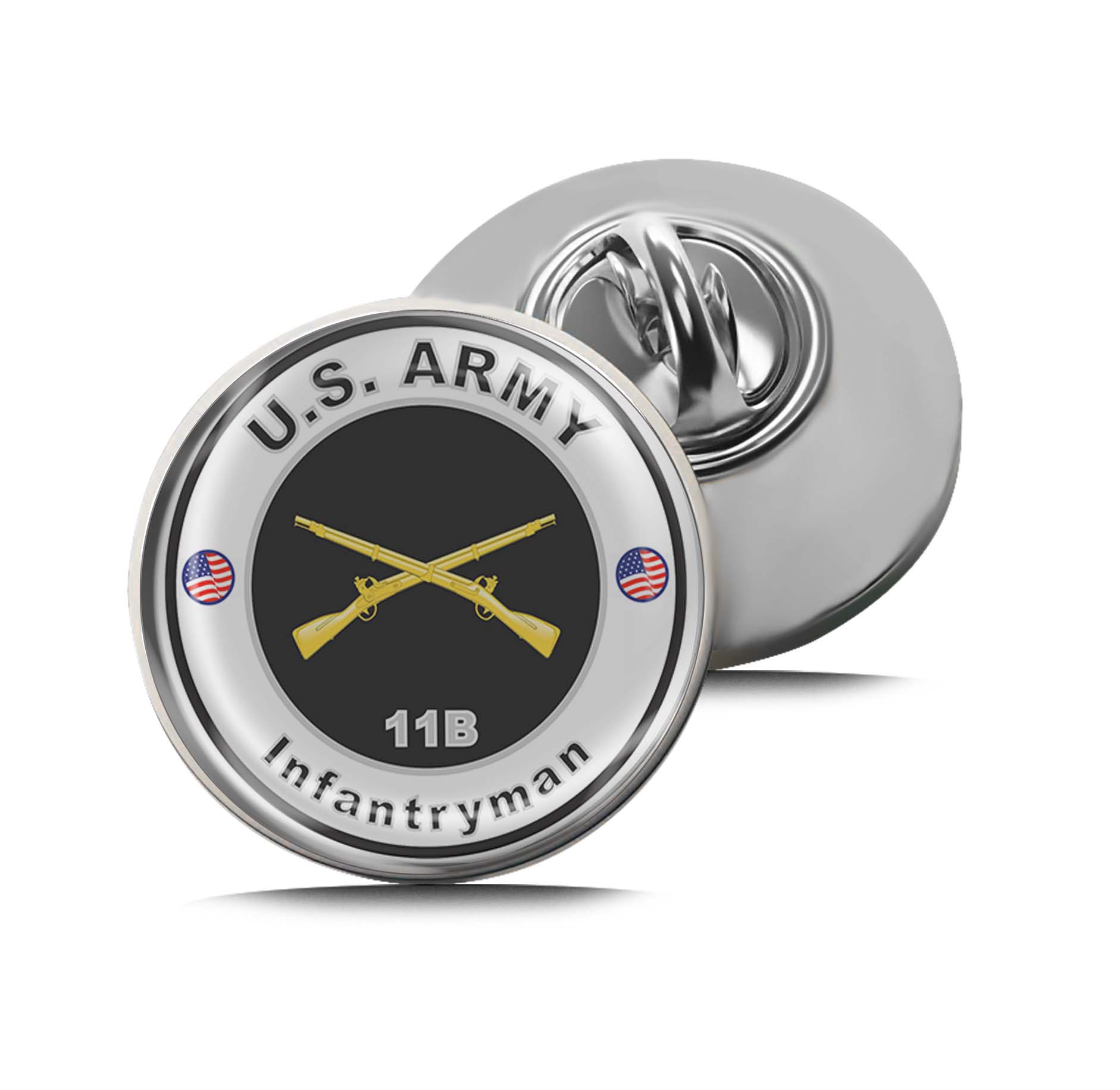 U.S. Army MOS 11B Infantryman Limited Edition Lapel Pin Exclusive Metal Brooch Badge Accessories For Backpack, Clothes, Hats | Cute Gifts and Collectibles