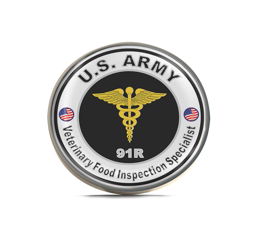 U.S. Army MOS 91R Veterinary Food Inspection Specialist Limited Edition Lapel Pin Exclusive Metal Brooch Badge Accessories For Backpack, Clothes, Hats | Cute Gifts and Collectibles