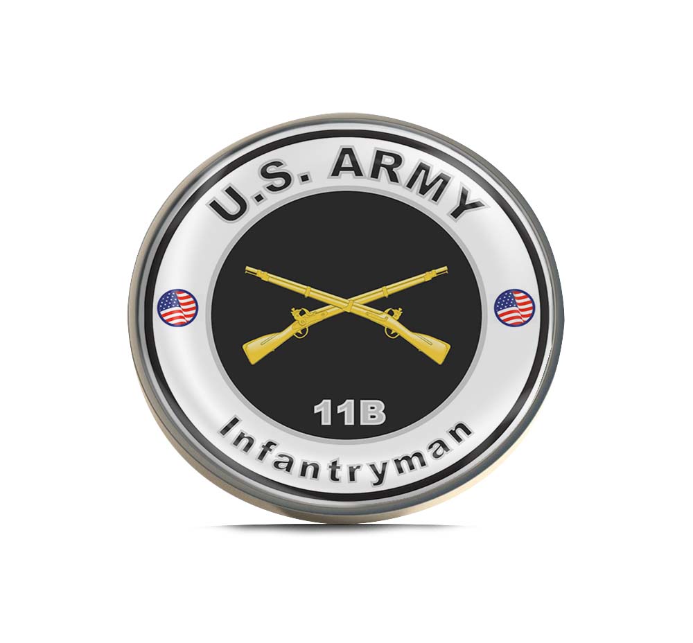 U.S. Army MOS 11B Infantryman Limited Edition Lapel Pin Exclusive Metal Brooch Badge Accessories For Backpack, Clothes, Hats | Cute Gifts and Collectibles