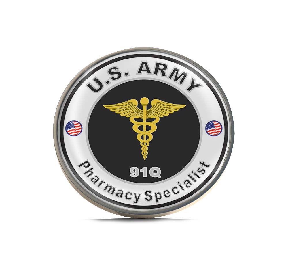 U.S. Army MOS 91Q Pharmacy Specialist Limited Edition Lapel Pin Exclusive Metal Brooch Badge Accessories For Backpack, Clothes, Hats | Cute Gifts and Collectibles