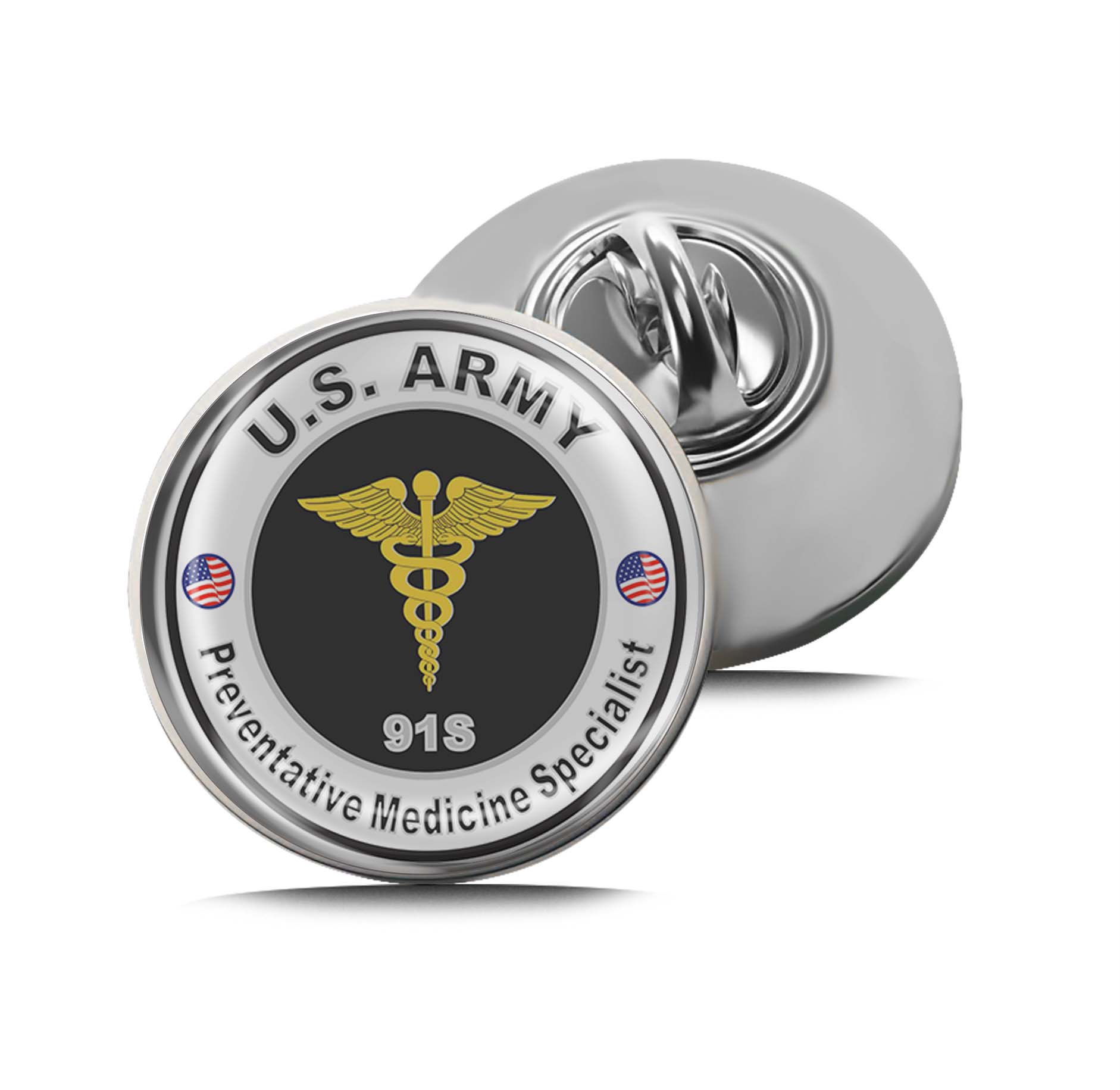U.S. Army MOS 91S Preventative Medicine Specialist Limited Edition Lapel Pin Exclusive Metal Brooch Badge Accessories For Backpack, Clothes, Hats | Cute Gifts and Collectibles