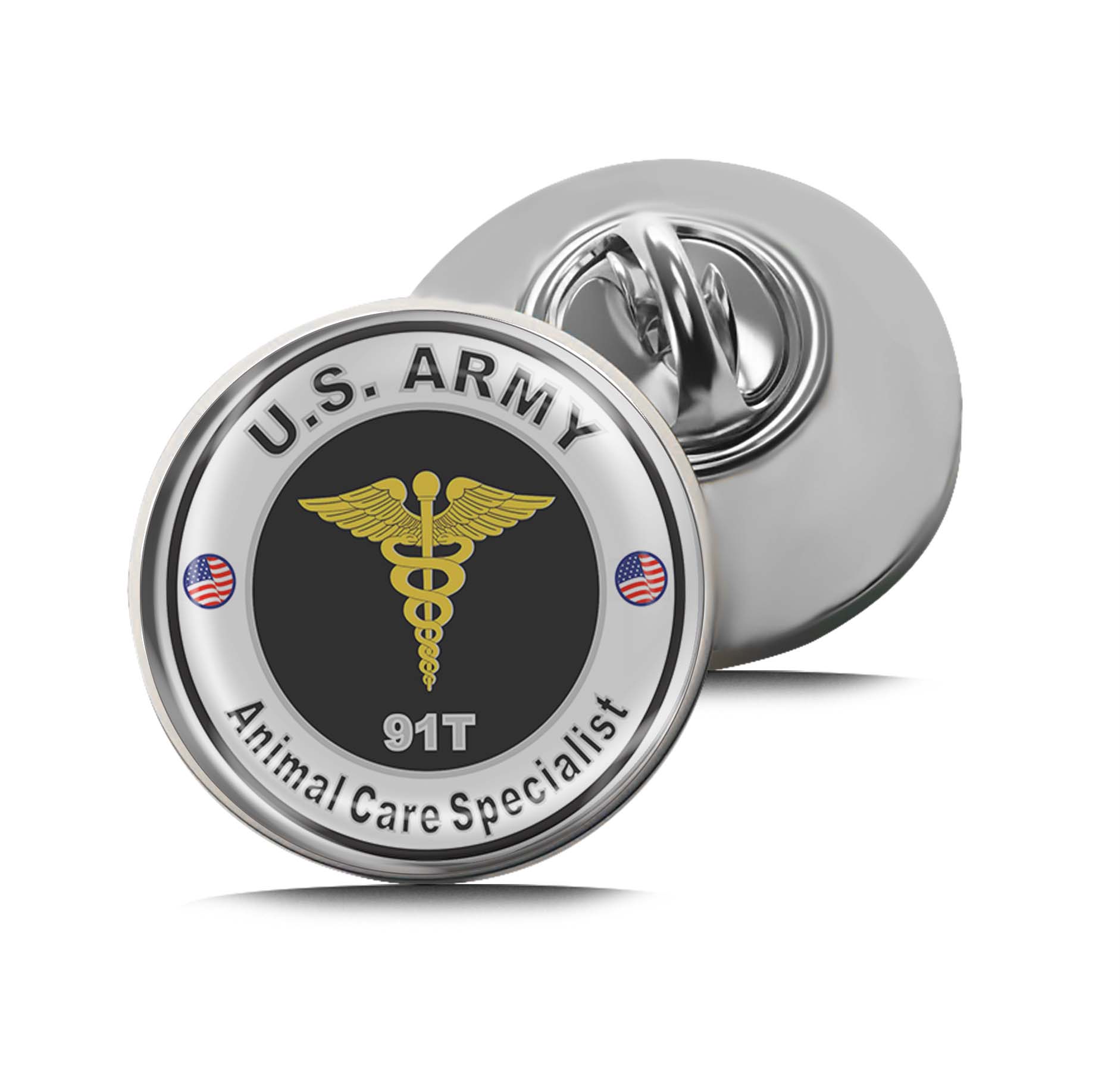 U.S. Army MOS 91T Animal Care Specialist Limited Edition Lapel Pin Exclusive Metal Brooch Badge Accessories For Backpack, Clothes, Hats | Cute Gifts and Collectibles