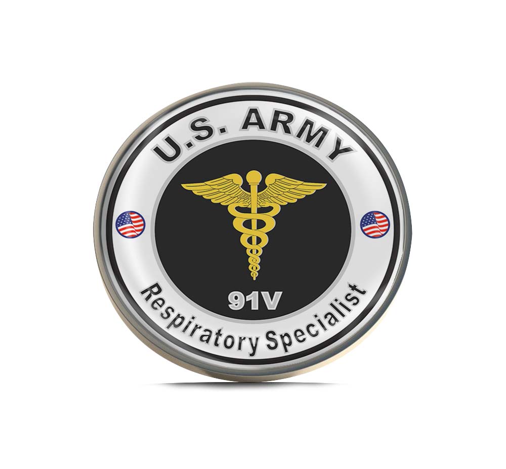 U.S. Army MOS 91V Respiratory Specialist Limited Edition Lapel Pin Exclusive Metal Brooch Badge Accessories For Backpack, Clothes, Hats | Cute Gifts and Collectibles