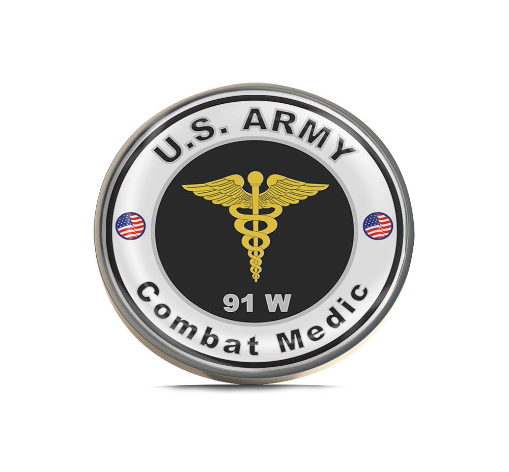 U.S. Army MOS 91W Combat Medic Limited Edition Lapel Pin Exclusive Metal Brooch Badge Accessories For Backpack, Clothes, Hats | Cute Gifts and Collectibles