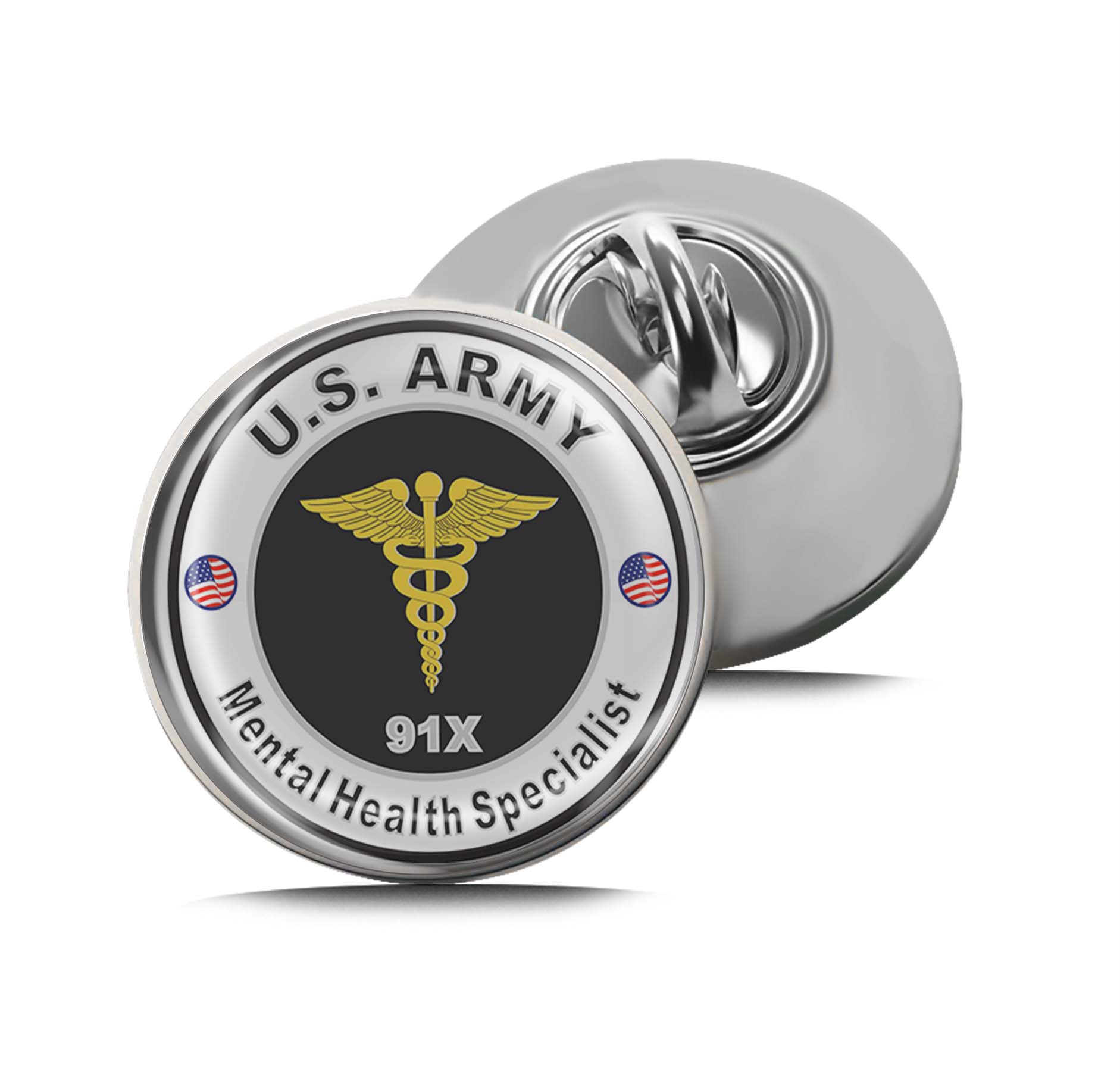 U.S. Army MOS 91X Mental Health Specialist Limited Edition Lapel Pin Exclusive Metal Brooch Badge Accessories For Backpack, Clothes, Hats | Cute Gifts and Collectibles