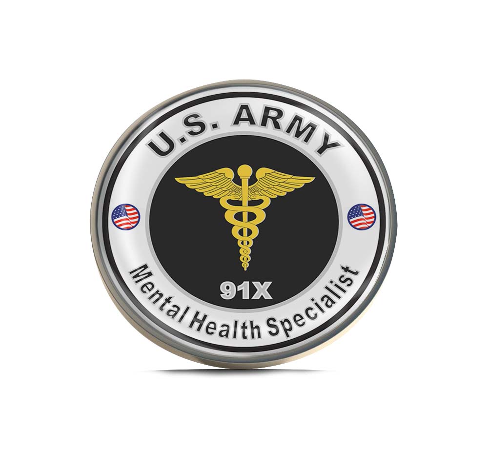 U.S. Army MOS 91X Mental Health Specialist Limited Edition Lapel Pin Exclusive Metal Brooch Badge Accessories For Backpack, Clothes, Hats | Cute Gifts and Collectibles