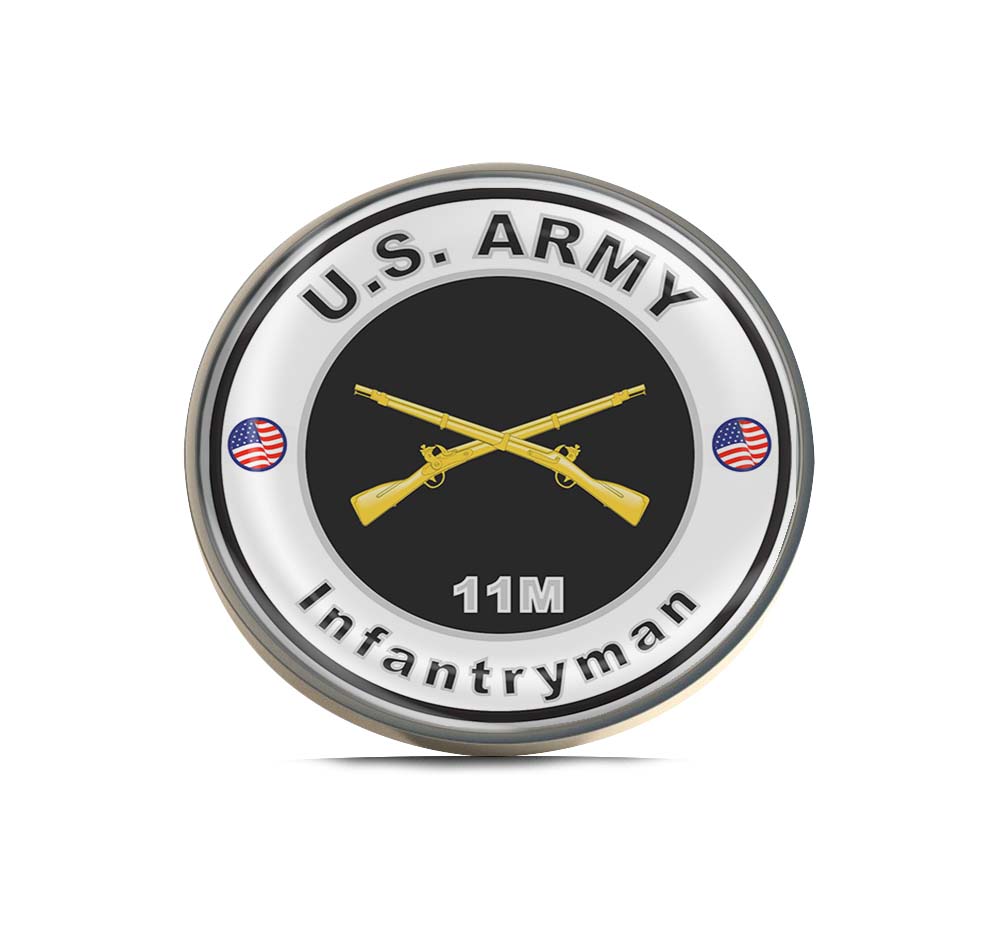 U.S. Army MOS 11M Infantryman Limited Edition Lapel Pin Exclusive Metal Brooch Badge Accessories For Backpack, Clothes, Hats | Cute Gifts and Collectibles