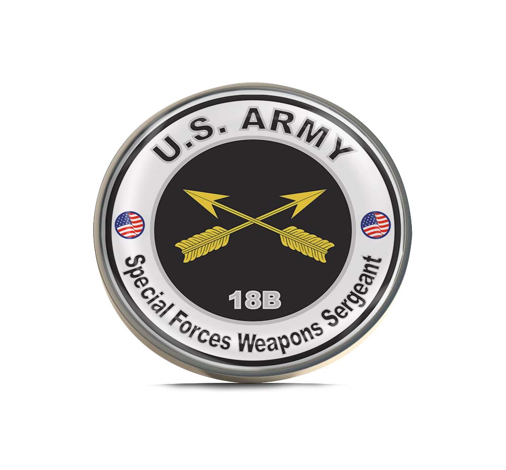U.S. Army MOS 18B Special Forces Weapons Sergeant Limited Edition Lapel Pin Exclusive Metal Brooch Badge Accessories For Backpack, Clothes, Hats | Cute Gifts and Collectibles