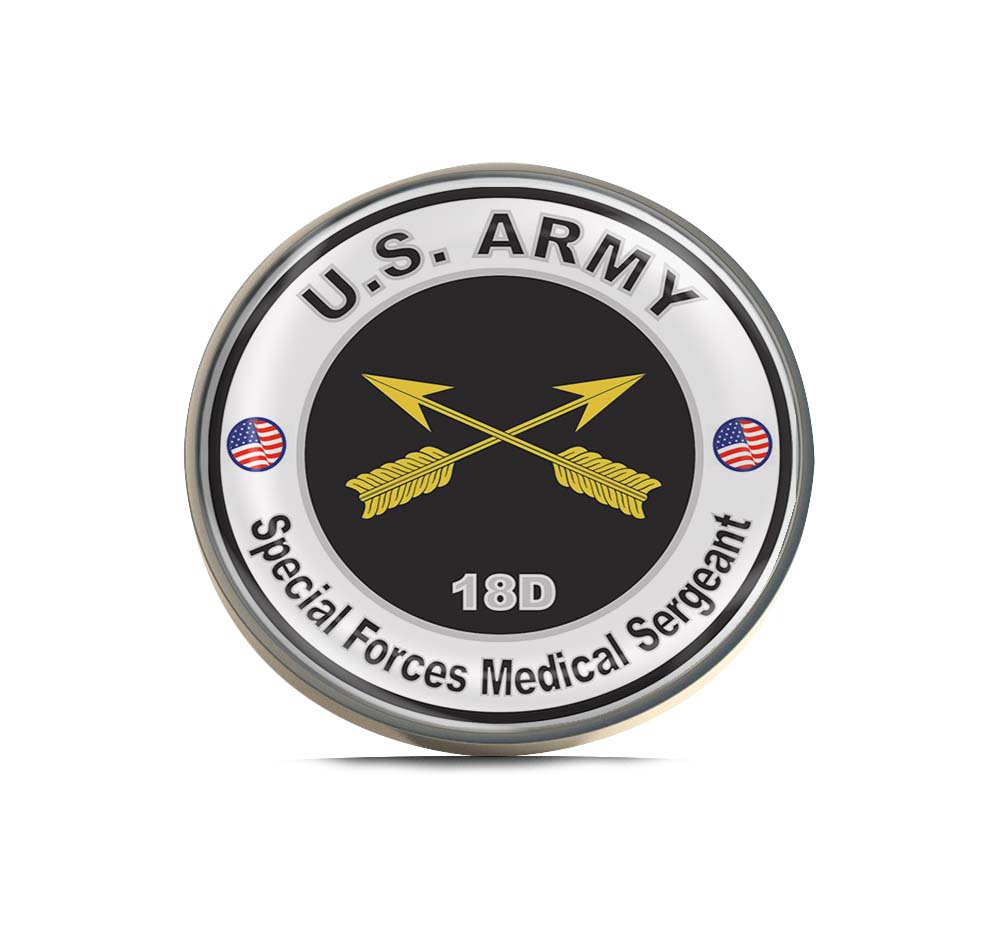 U.S. Army MOS 18D Special Forces Medical Sergeant Limited Edition Lapel Pin Exclusive Metal Brooch Badge Accessories For Backpack, Clothes, Hats | Cute Gifts and Collectibles