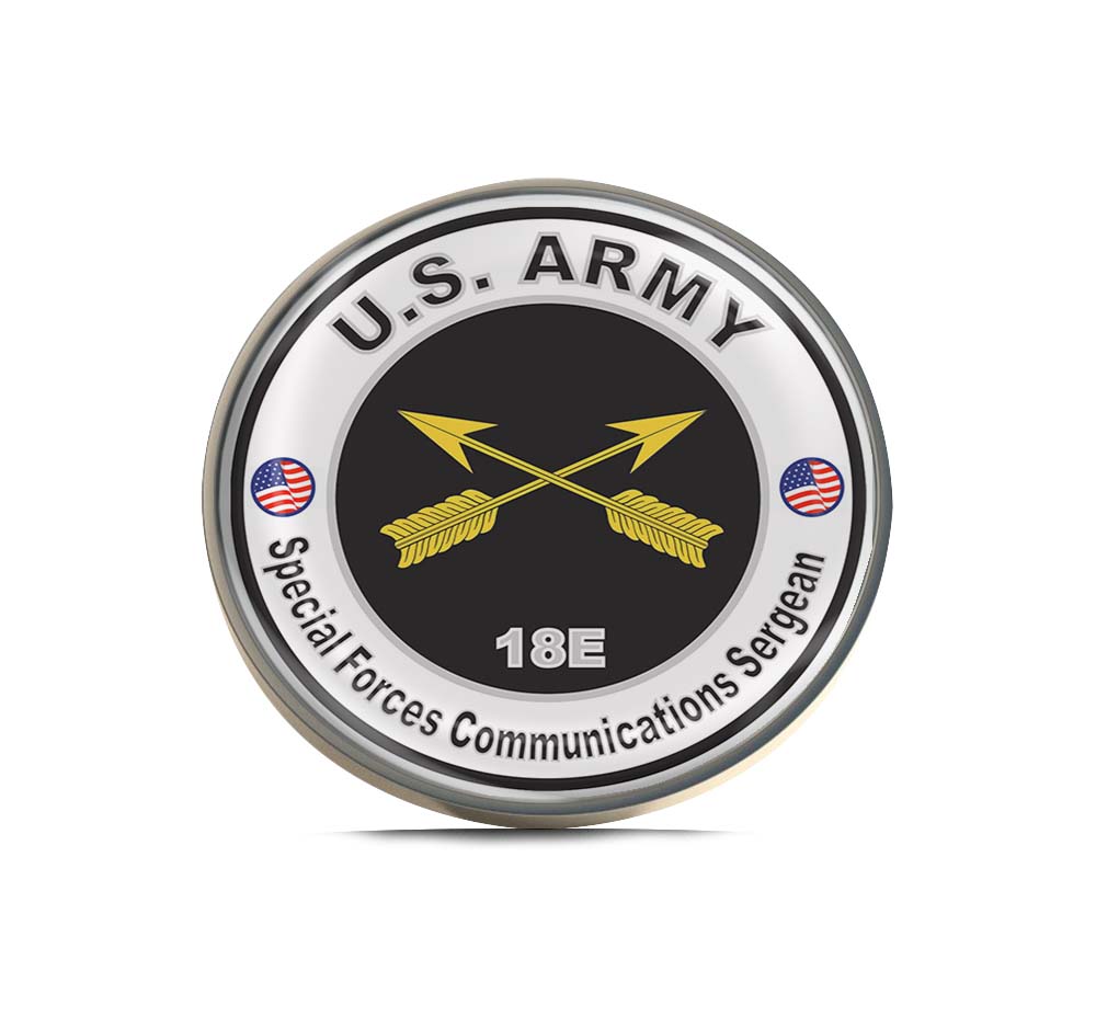 U.S. Army MOS 18E Special Forces Communications Sergeant Limited Edition Lapel Pin Exclusive Metal Brooch Badge Accessories For Backpack, Clothes, Hats | Cute Gifts and Collectibles
