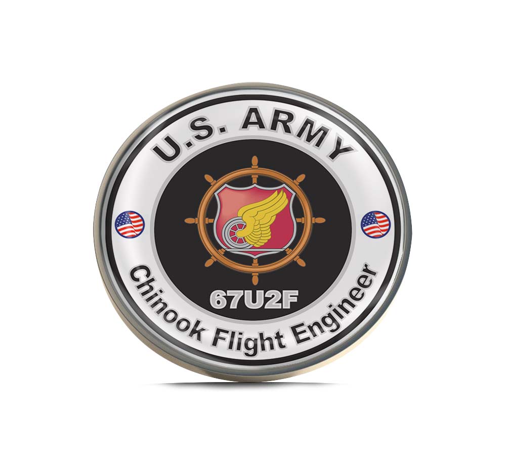 U.S. Army MOS 67U2F Chinook Flight Engineer Limited Edition Lapel Pin Exclusive Metal Brooch Badge Accessories For Backpack, Clothes, Hats | Cute Gifts and Collectibles