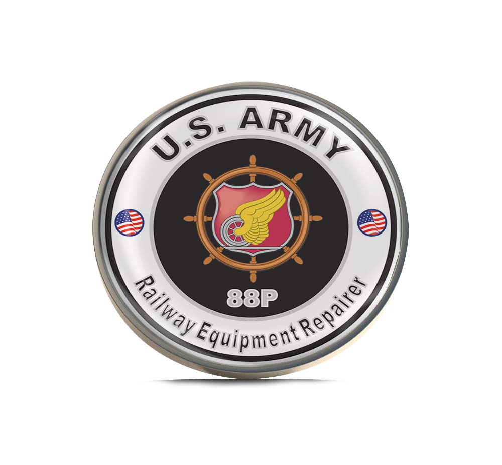 U.S. Army MOS 88P Railway Equipment Repairer Limited Edition Lapel Pin Exclusive Metal Brooch Badge Accessories For Backpack, Clothes, Hats | Cute Gifts and Collectibles