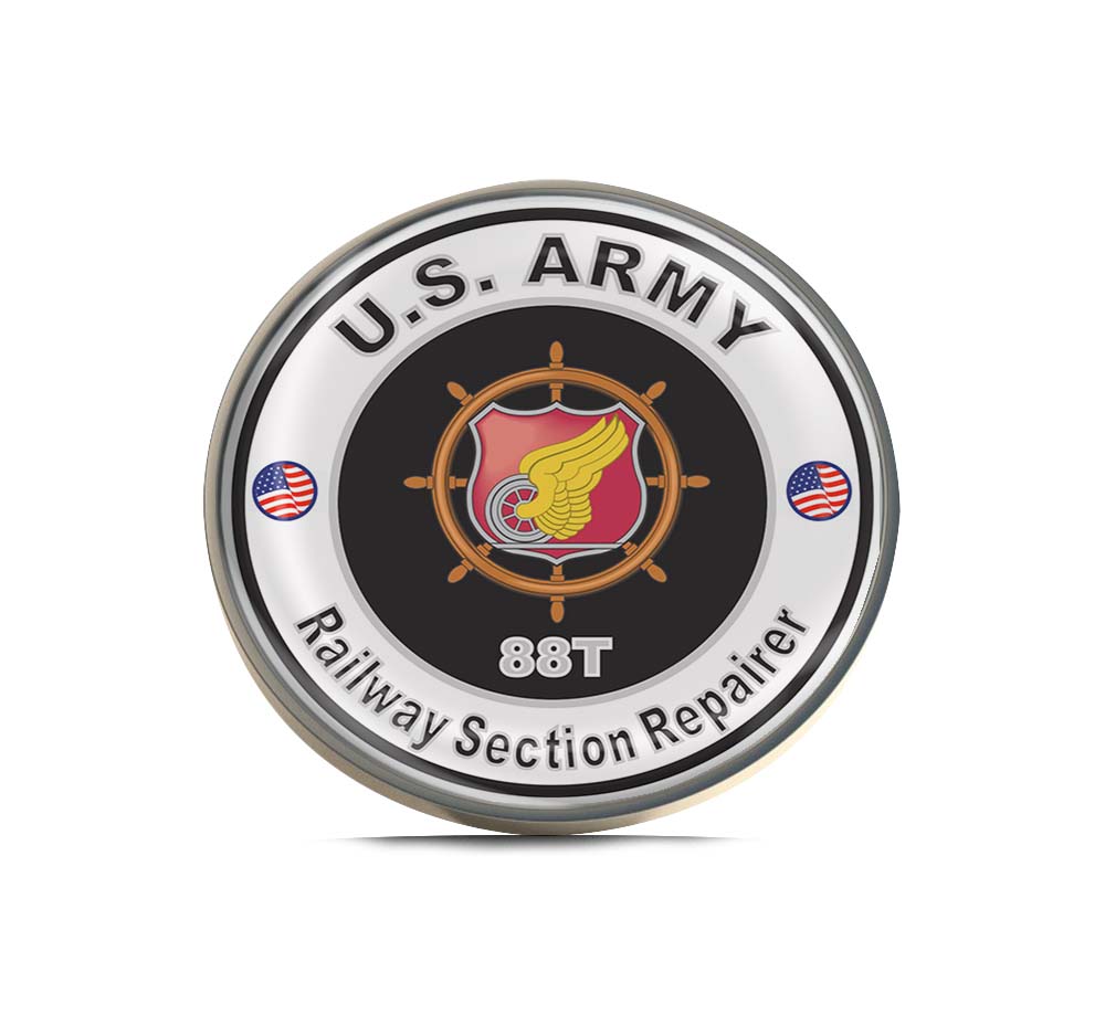 U.S. Army MOS 88T Railway Section Repairer Limited Edition Lapel Pin Exclusive Metal Brooch Badge Accessories For Backpack, Clothes, Hats | Cute Gifts and Collectibles