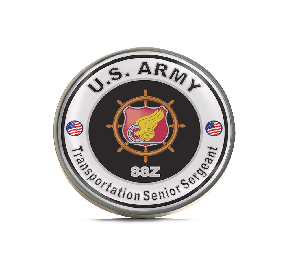 U.S. Army MOS 88Z Transportation Senior Sergeant Limited Edition Lapel Pin Exclusive Metal Brooch Badge Accessories For Backpack, Clothes, Hats | Cute Gifts and Collectibles