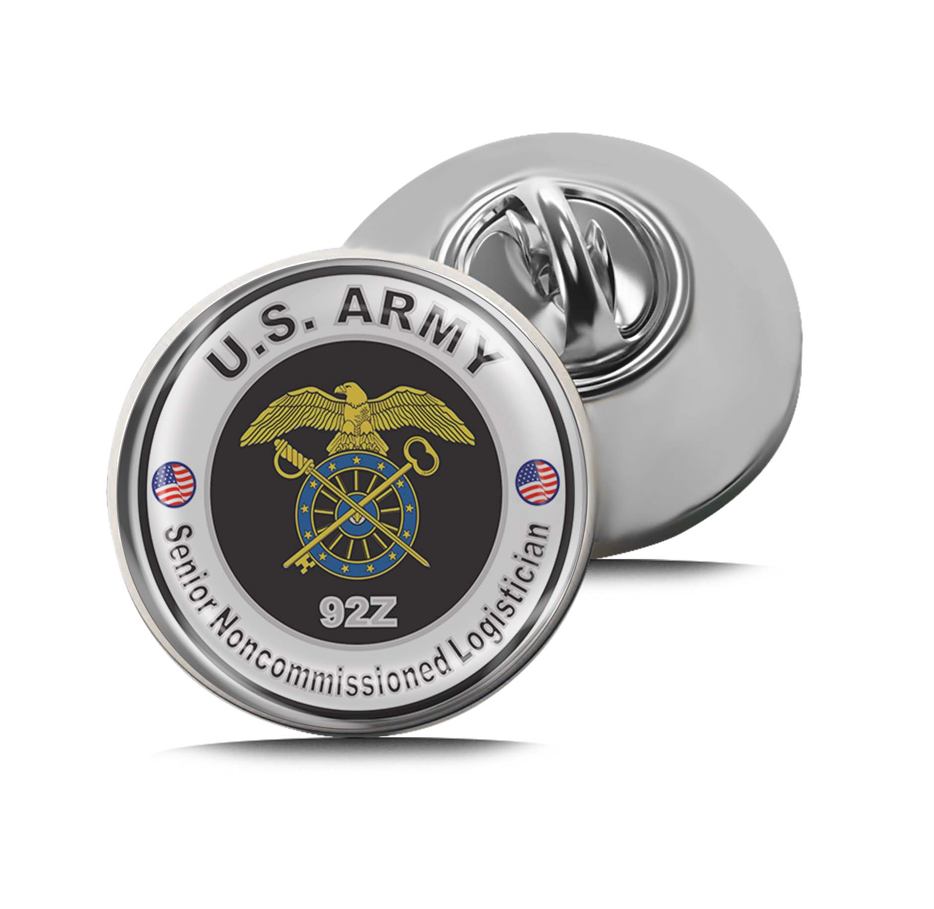 U.S. Army MOS 92Z Senior Noncommissioned Logistician Limited Edition Lapel Pin Exclusive Metal Brooch Badge Accessories For Backpack, Clothes, Hats | Cute Gifts and Collectibles