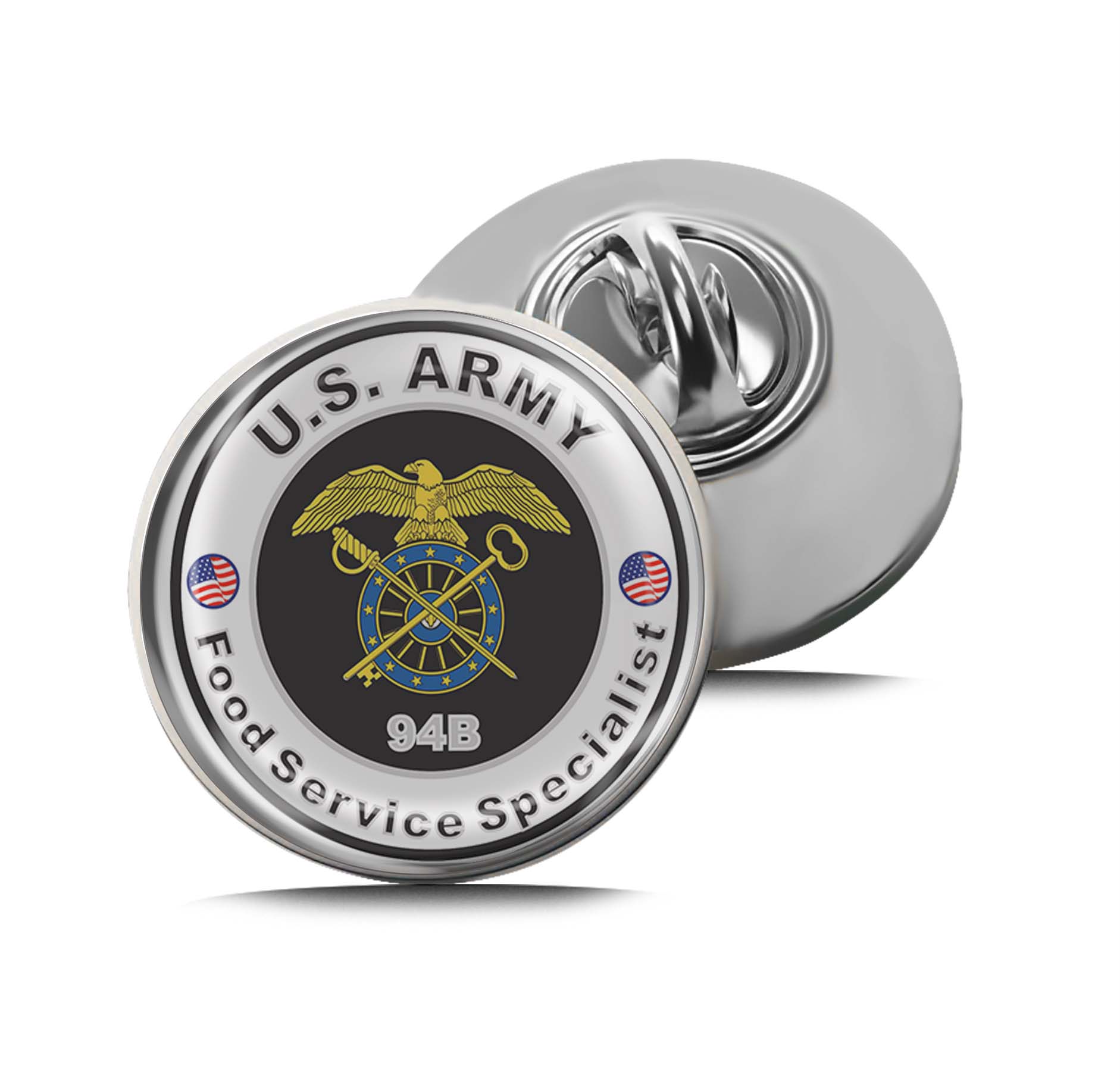 U.S. Army MOS 94B Food Service Specialist Limited Edition Lapel Pin Exclusive Metal Brooch Badge Accessories For Backpack, Clothes, Hats | Cute Gifts and Collectibles