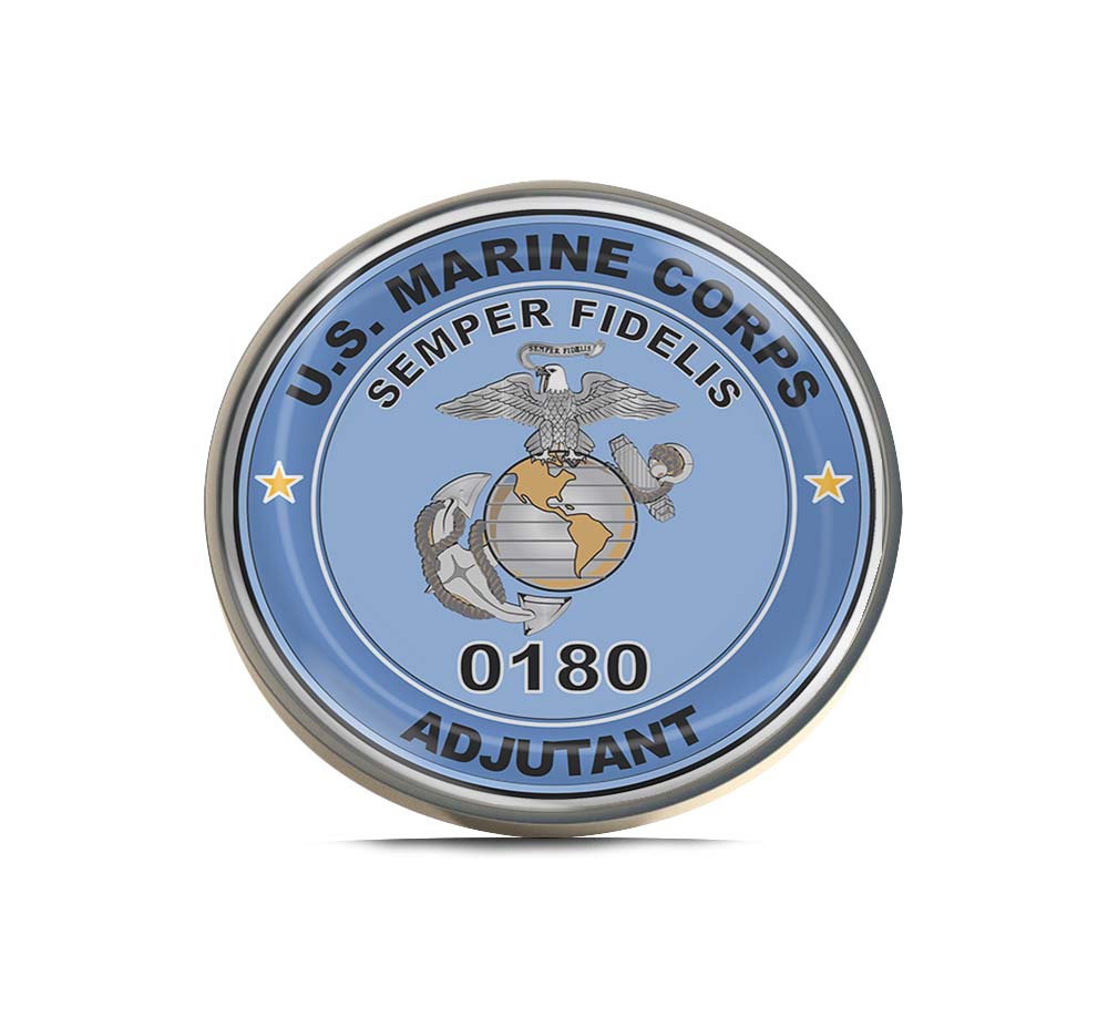 U.S.M.C. MOS 0180 Adjutant Limited Edition Lapel Pin Exclusive Metal Brooch Badge Accessories For Backpack, Clothes, Hats | Cute Gifts and Collectibles