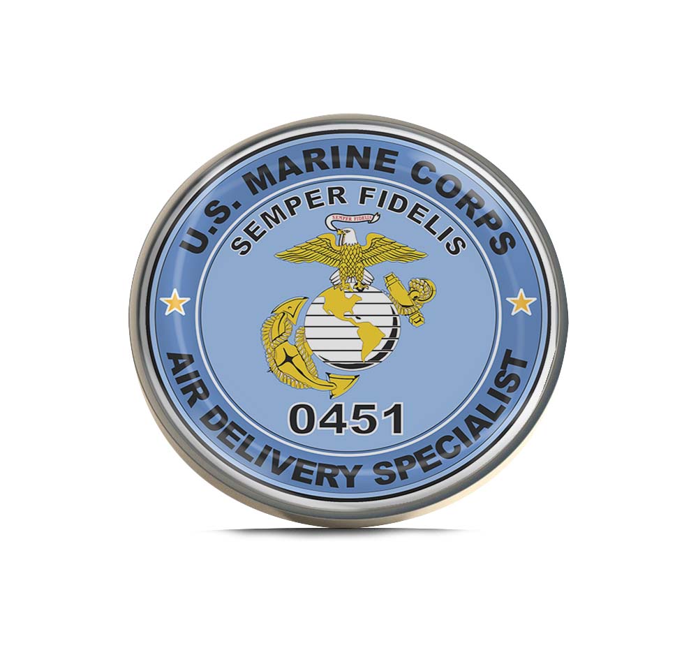 U.S.M.C. MOS 0451 Air Delivery Specialist Limited Edition Lapel Pin Exclusive Metal Brooch Badge Accessories For Backpack, Clothes, Hats | Cute Gifts and Collectibles