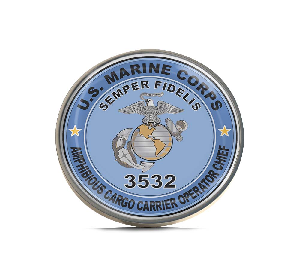 U.S.M.C. MOS 3532 Amphibious Cargo Carrier Operator Chief Limited Edition Lapel Pin Exclusive Metal Brooch Badge Accessories For Backpack, Clothes, Hats | Cute Gifts and Collectibles