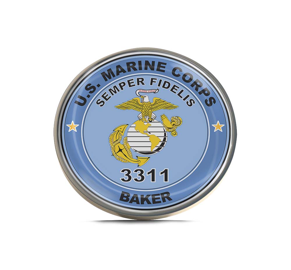 U.S.M.C. MOS 3311 Baker Limited Edition Lapel Pin Exclusive Metal Brooch Badge Accessories For Backpack, Clothes, Hats | Cute Gifts and Collectibles