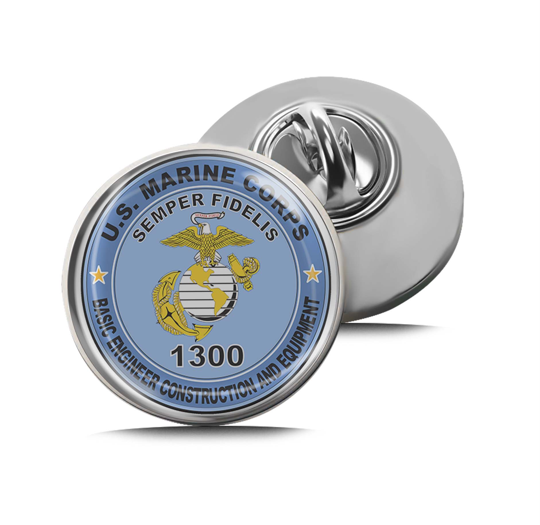 U.S.M.C. MOS 1300 Basic Engineer Construction and Equipment Limited Edition Lapel Pin Exclusive Metal Brooch Badge Accessories For Backpack, Clothes, Hats | Cute Gifts and Collectibles