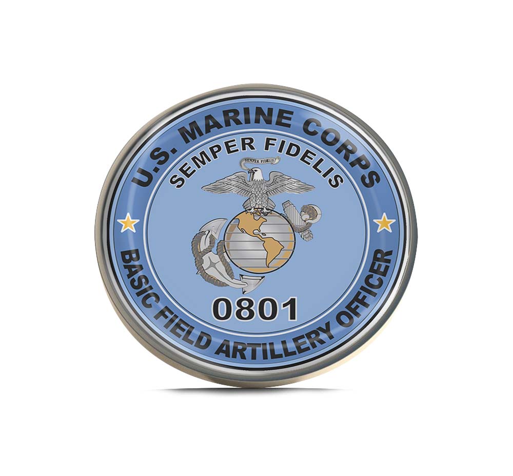 U.S.M.C. MOS 0801 Basic Field Artillery Officer Limited Edition Lapel Pin Exclusive Metal Brooch Badge Accessories For Backpack, Clothes, Hats | Cute Gifts and Collectibles