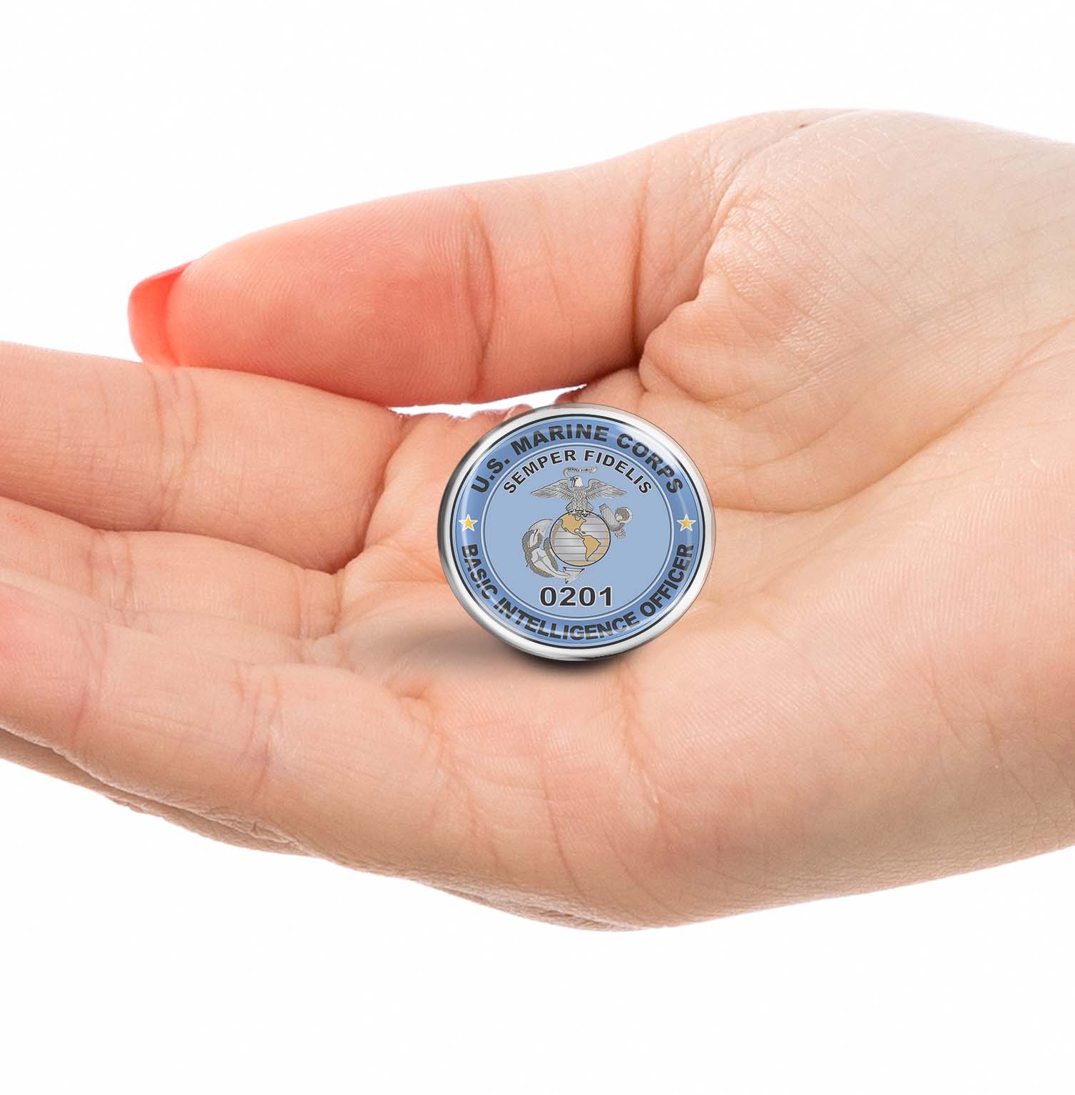 U.S.M.C. MOS 0201 Basic Intelligence Officer Limited Edition Lapel Pin Exclusive Metal Brooch Badge Accessories For Backpack, Clothes, Hats | Cute Gifts and Collectibles