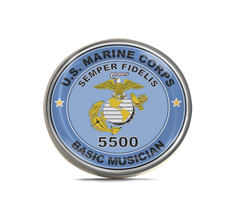 U.S.M.C. MOS 5500 Basic Musician Limited Edition Lapel Pin Exclusive Metal Brooch Badge Accessories For Backpack, Clothes, Hats | Cute Gifts and Collectibles