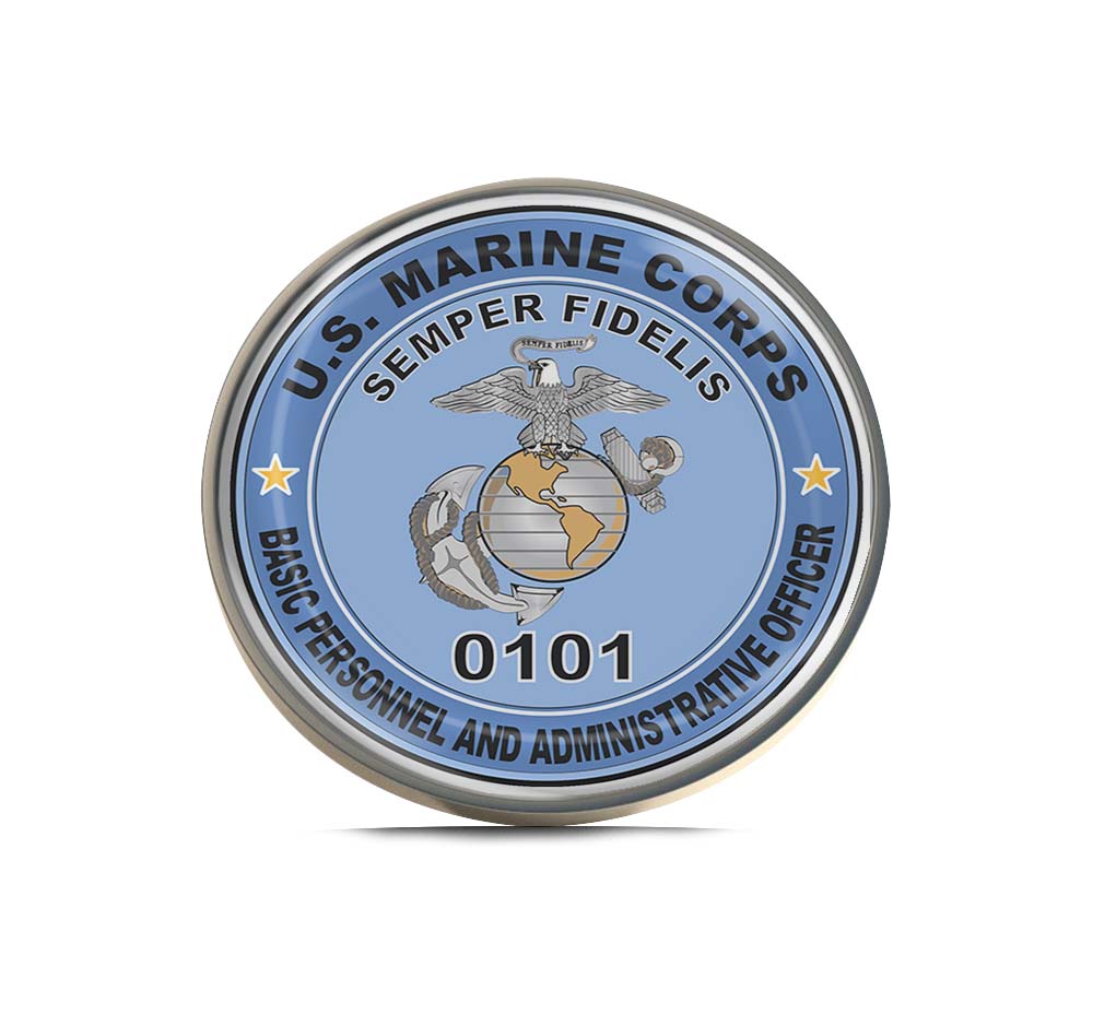 U.S.M.C. MOS 0101 Basic Personnel and Administrative Officer Limited Edition Lapel Pin Exclusive Metal Brooch Badge Accessories For Backpack, Clothes, Hats | Cute Gifts and Collectibles