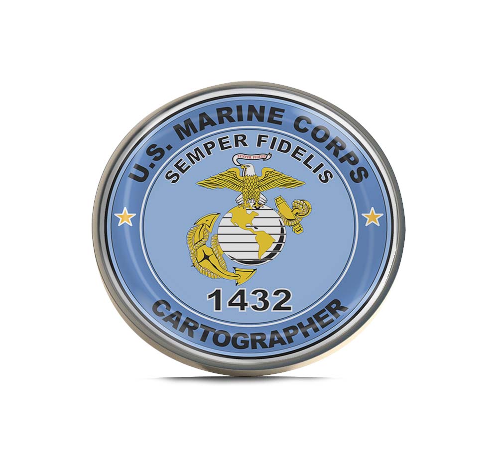 U.S.M.C. MOS 1432 Cartographer Limited Edition Lapel Pin Exclusive Metal Brooch Badge Accessories For Backpack, Clothes, Hats | Cute Gifts and Collectibles