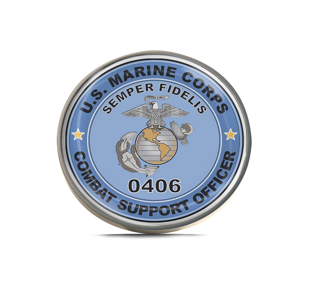 U.S.M.C. MOS 0406 Combat Support Officer Limited Edition Lapel Pin Exclusive Metal Brooch Badge Accessories For Backpack, Clothes, Hats | Cute Gifts and Collectibles